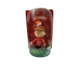 Forever FUN Peanuts Charlie Brown Merry Christmas Holiday Clip-On Bobblehead